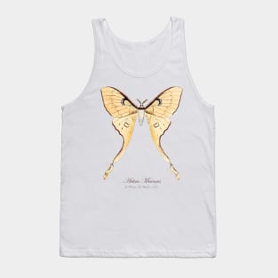 Moth - Malaysian Moon Moth, Actias Maenas Leto female  3 Tank Top